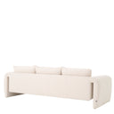 Cream Bouclé Upholstered Sofa Tondo