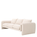 Cream Bouclé Upholstered Sofa Tondo