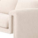Cream Bouclé Upholstered Sofa Tondo