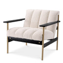 Cream Bouclé Channeled Armchair Elan