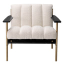 Cream Bouclé Channeled Armchair Elan