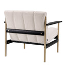 Cream Bouclé Channeled Armchair Elan