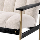 Cream Bouclé Channeled Armchair Elan
