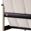 Cream Bouclé Channeled Armchair Elan