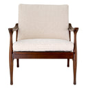 Wood Framed Bouclé Lounge Chair Manzo