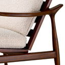 Wood Framed Bouclé Lounge Chair Manzo