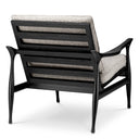 Wood Framed Bouclé Lounge Chair Manzo