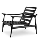 Wood Framed Bouclé Lounge Chair Manzo