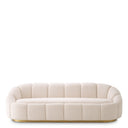 Cream Bouclé Curved Sofa Inger