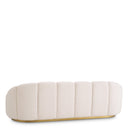 Cream Bouclé Curved Sofa Inger