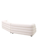 White Fabric Sofa L Malaga