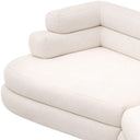 White Fabric Sofa L Malaga