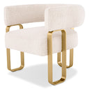 Boucle Curved Accent Chair Capricorn