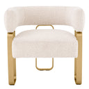 Boucle Curved Accent Chair Capricorn