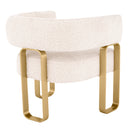 Boucle Curved Accent Chair Capricorn