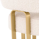 Boucle Curved Accent Chair Capricorn