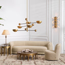 Boucle Curved Sofa Blaine
