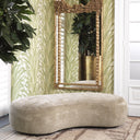 Curved Upholstered Bench Bjorn