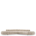 Beige Channeled Curved Sofa Alison