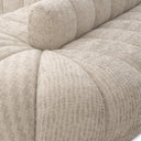 Beige Channeled Curved Sofa Alison