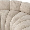 Beige Channeled Curved Sofa Alison