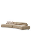 Beige Faux Leather Sofa Marvella