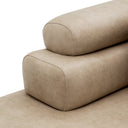 Beige Faux Leather Sofa Marvella