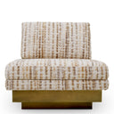 Beige Fabric Lounge Chair Rubina