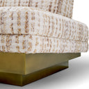Beige Fabric Lounge Chair Rubina