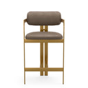 Leather Upholstered Counter Stool Donato