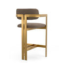 Leather Upholstered Counter Stool Donato