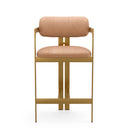 Leather Upholstered Counter Stool Donato