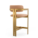 Leather Upholstered Counter Stool Donato