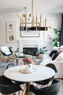 Aged Brass Abrams Chandelier 24.75" by Hudson Valley, view 2