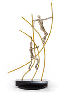 SZ0238 Modern Bronze Acrobats-Poles Sculpture