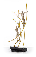 SZ0238 Modern Bronze Acrobats-Poles Sculpture