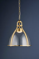 Aged Brass Airmont Pendant 14.5" by Hudson Valley, view 2