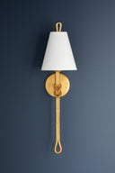 Vintage Gold Leaf Alburgh Wall Sconce 6.75" by Hudson Valley, view 5