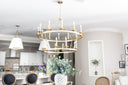 Aged Brass Allendale Chandelier 46.75" by Hudson Valley, view 5