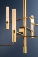 Aged Brass Allentown Chandelier 36" by Hudson Valley, view 2