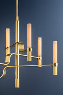 Aged Brass Allentown Chandelier 36" by Hudson Valley, view 3