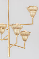 Vintage Gold Leaf Alora Chandelier 32" by Hudson Valley, view 2