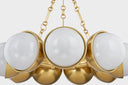 Vintage Polished Brass Althea Chandelier 34.25" by Corbett Lighting, view 2