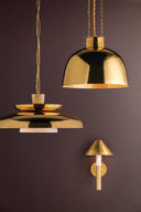 Vintage Brass Perseus Pendant 20" by Corbett Lighting