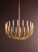 Vintage Brass Amalthea Chandelier 28" by Corbett Lighting, view 3