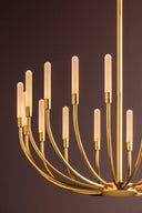 Vintage Brass Amalthea Chandelier 28" by Corbett Lighting, view 4