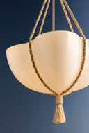 Vintage Gold Leaf Amberley Pendant 20" by Hudson Valley, view 2