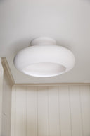 Ceramic White Limewash Annie Semi Flush 16" by Hudson Valley, view 8