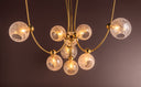 Vintage Brass Astraia Chandelier 66.75" by Corbett Lighting, view 2