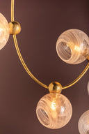Vintage Brass Astraia Chandelier 66.75" by Corbett Lighting, view 8